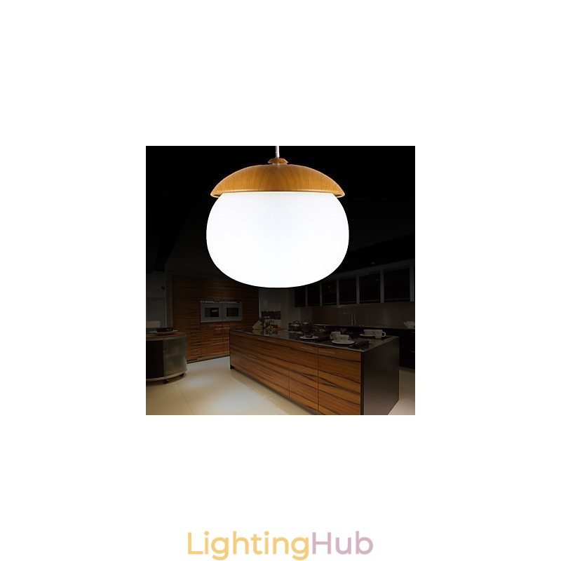 Modern Contemporary Mini Style Wood Bamboo Chandelier