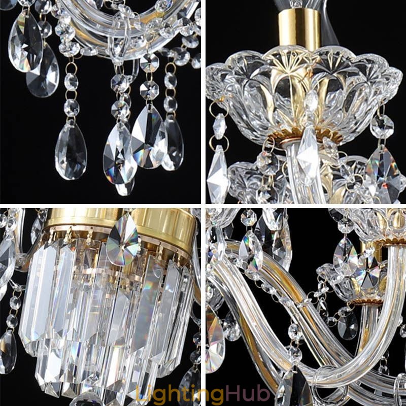 Large Crystal Chandelier European Classic Pendant Light