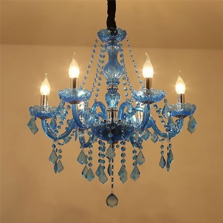 European Style Blue Crystal Chandelier Unique Pendant Light European Style Blue Crystal Chandelier Unique Pendant Light