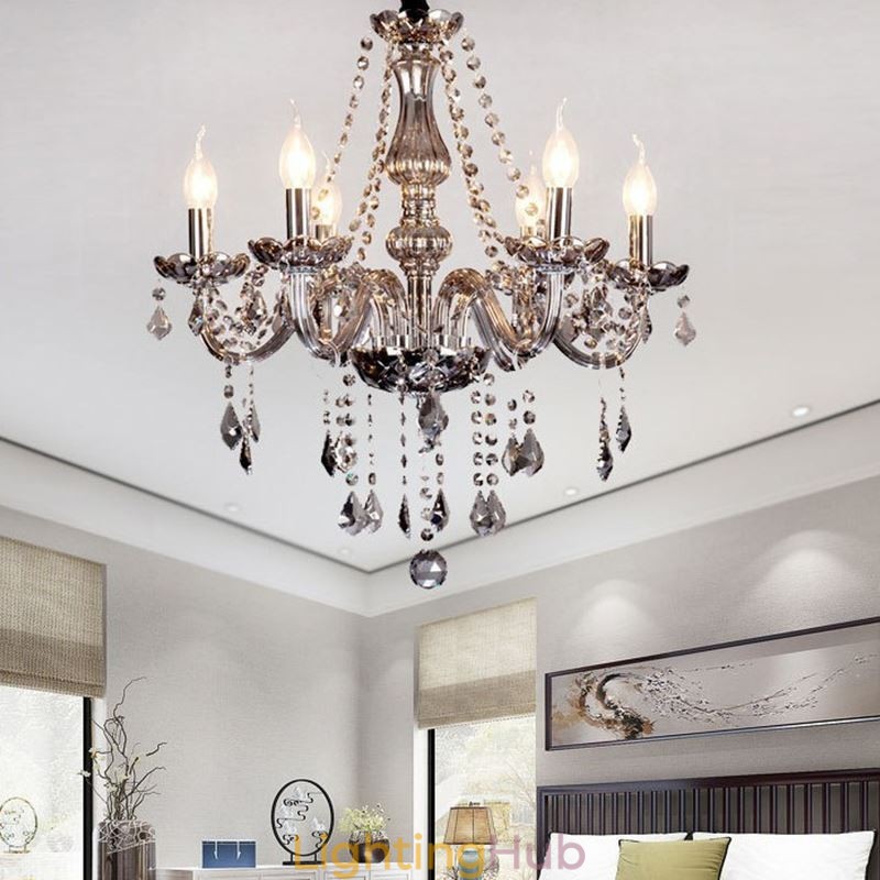 Elegant Crystal Chandelier European Style Glass Pendant Light