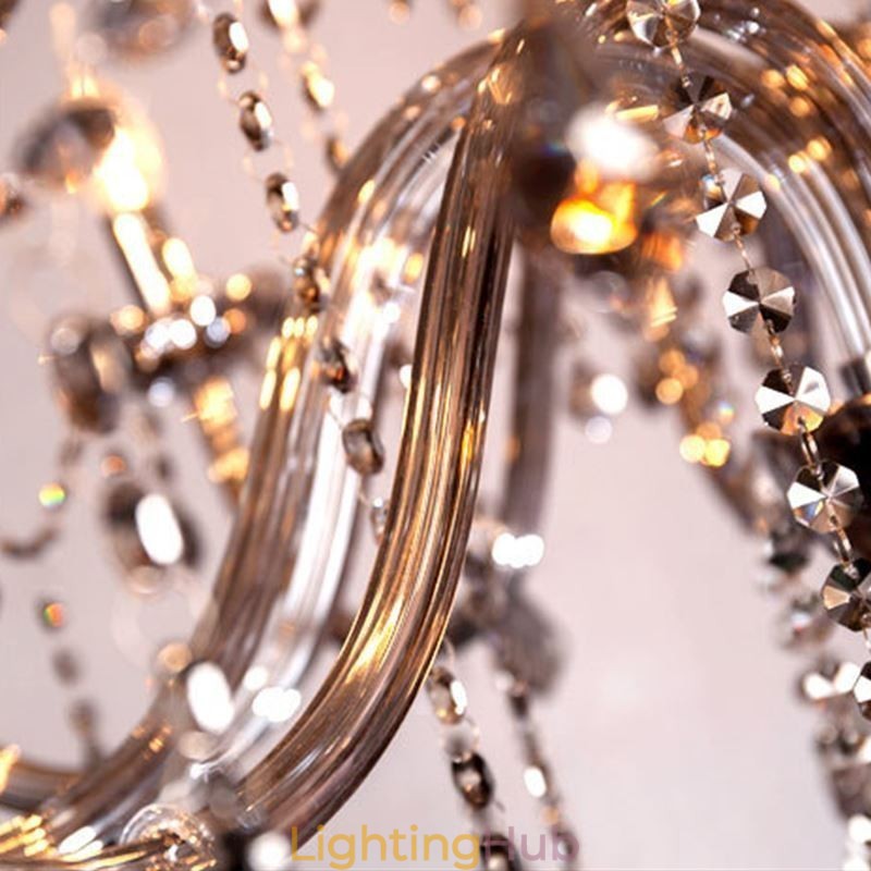 Elegant Crystal Chandelier European Style Glass Pendant Light