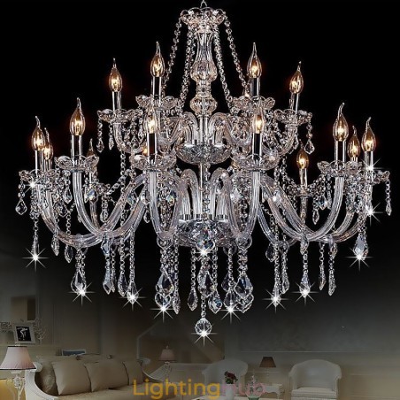 European Crystal Chandelier Transparent Pendant Light European Crystal Chandelier Transparent Pendant Light