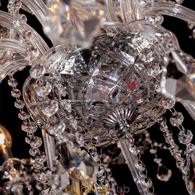European Crystal Chandelier Transparent Pendant Light