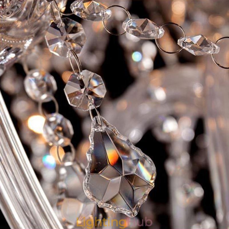 European Crystal Chandelier Transparent Pendant Light