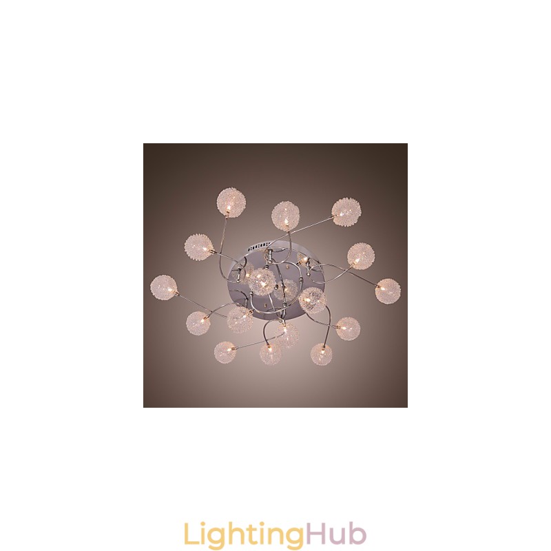 G4 Iron Flush Mount Light with Aluminum Shades