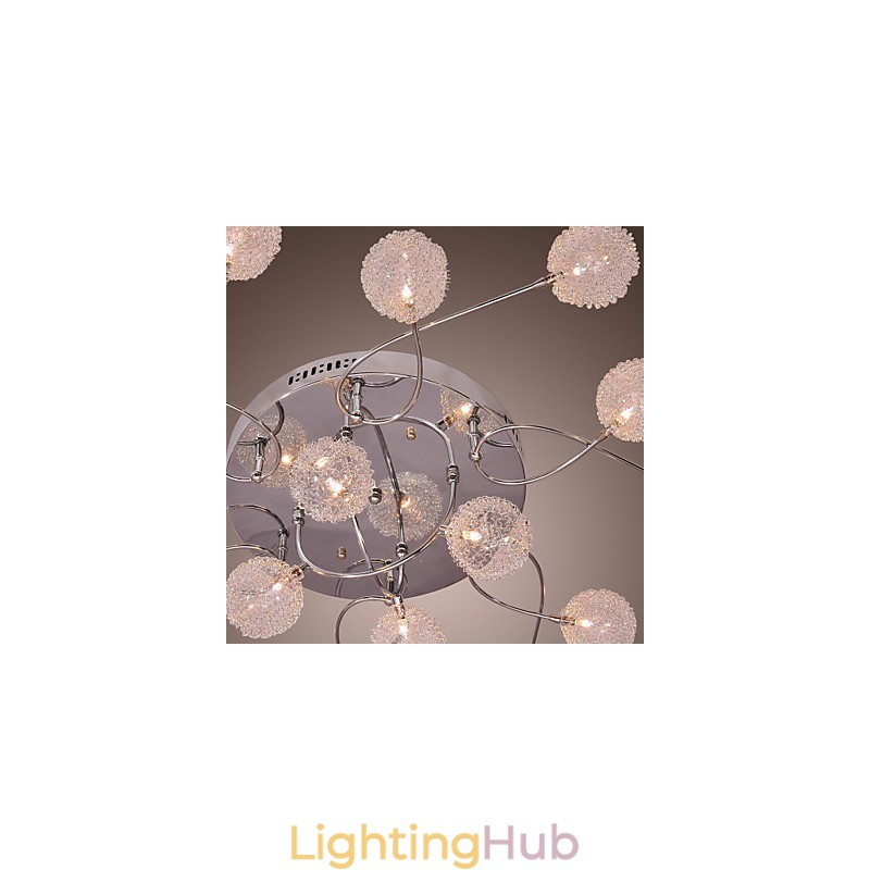 G4 Iron Flush Mount Light with Aluminum Shades