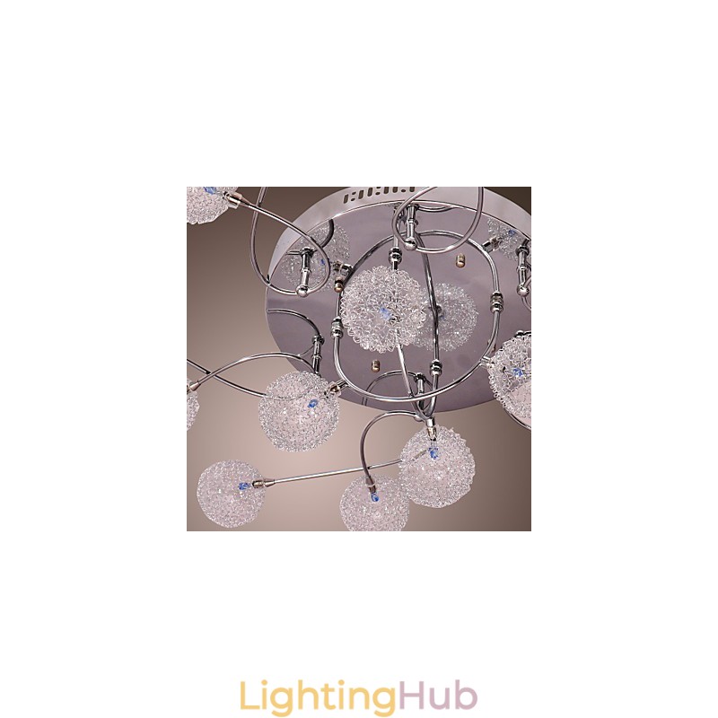 G4 Iron Flush Mount Light with Aluminum Shades