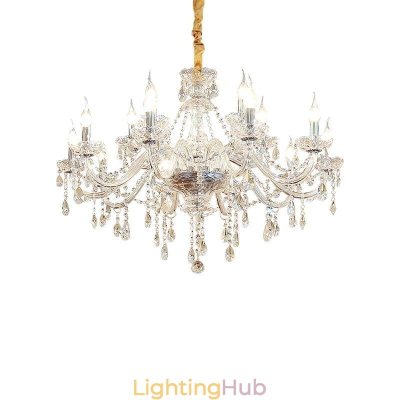 Modern Crystal Chandelier European Transparent Pendant Light