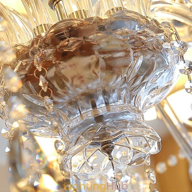Modern Crystal Chandelier European Transparent Pendant Light