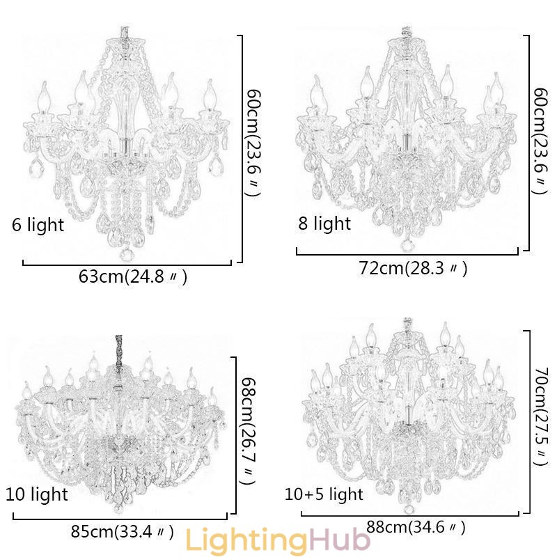 Luxury Crystal Chandelier European Elegant Pendant Light