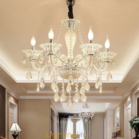 European Crystal Chandelier Elegant Pendant Light European Crystal Chandelier Elegant Pendant Light