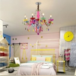 Colourful Crystal Chandelier European Unique Pendant Light