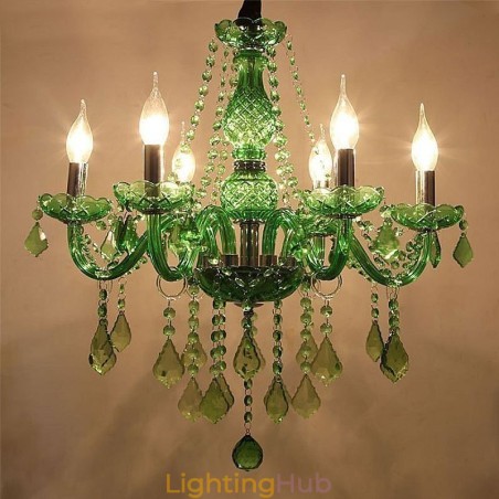 Unique Crystal Chandelier European Style Grass Green Pendant Light Unique Crystal Chandelier European Style Grass Green Pendant Light