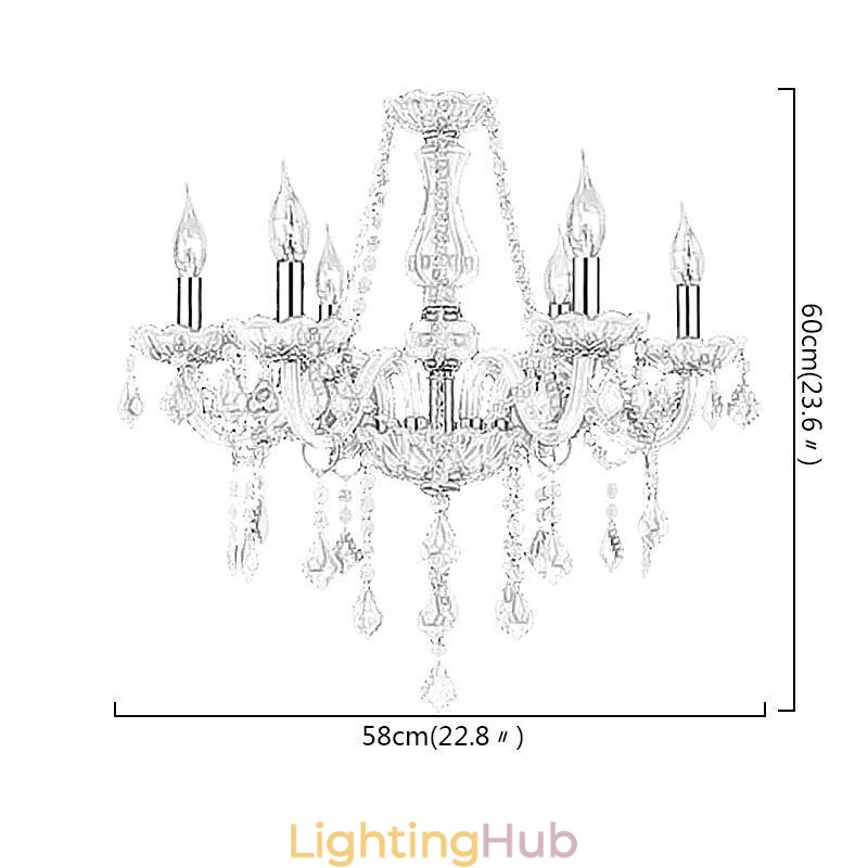European Style Crystal Chandelier Pink Pendant Light Romantic