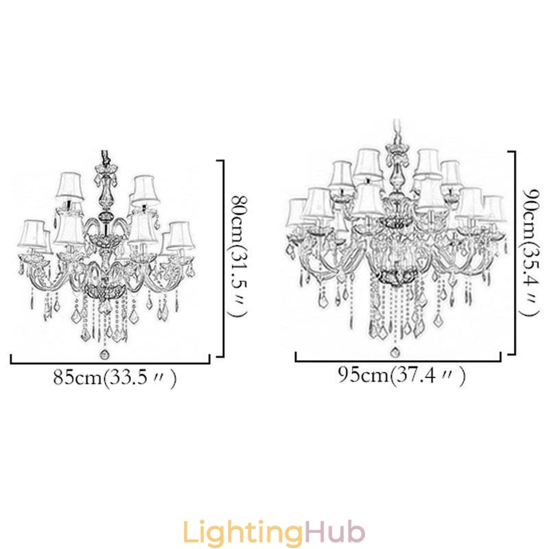 Crystal Chandelier European Red Colour Pendant Light