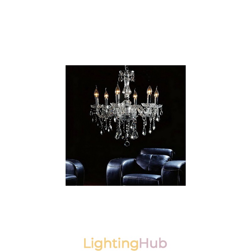 Elegant Crytal Chandelier with 6 Lights