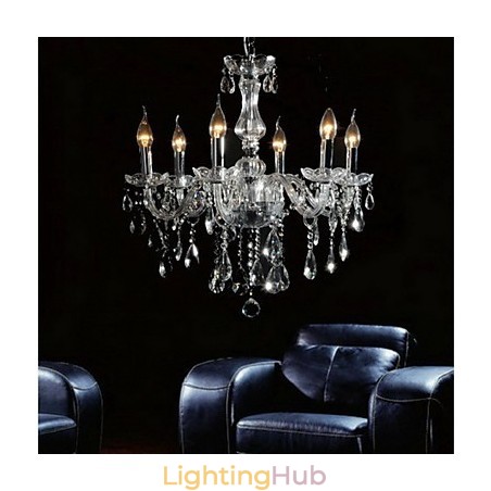 Elegant Crytal Chandelier with 6 Lights