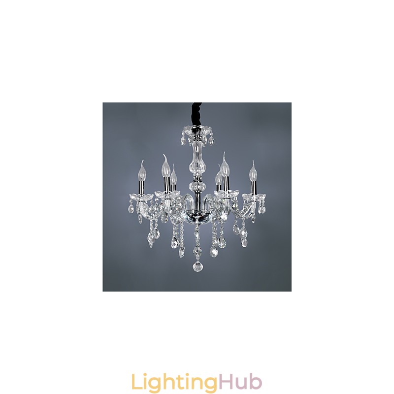 Elegant Crytal Chandelier with 6 Lights