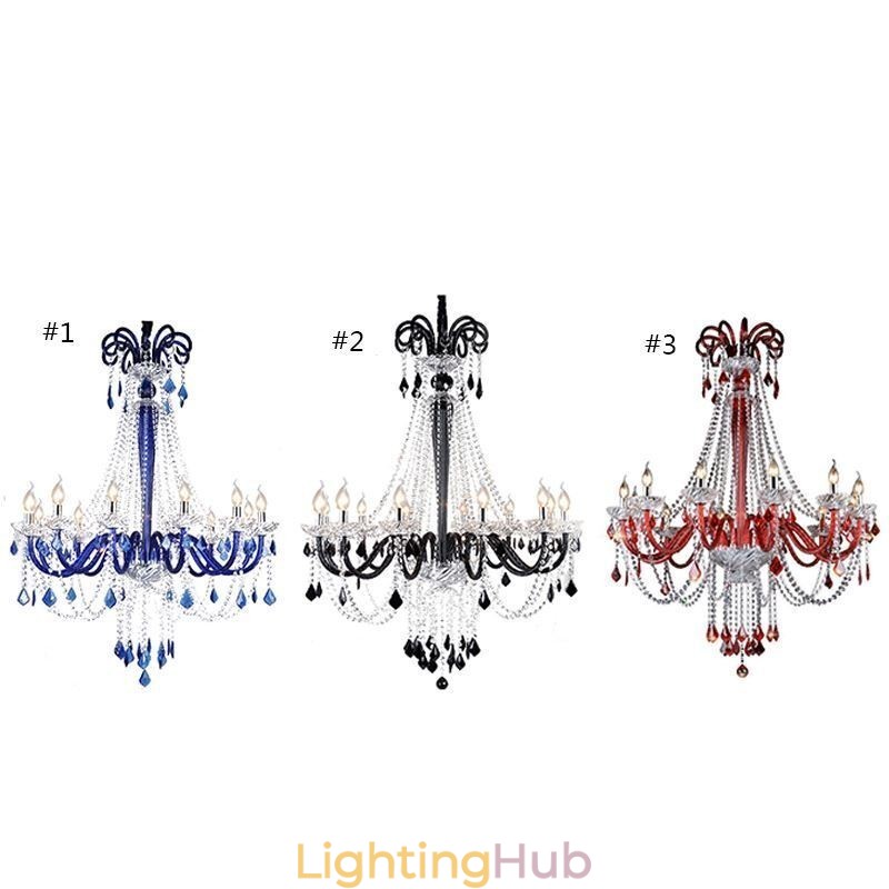 European Crystal Chandelier Elegant Pendant Light