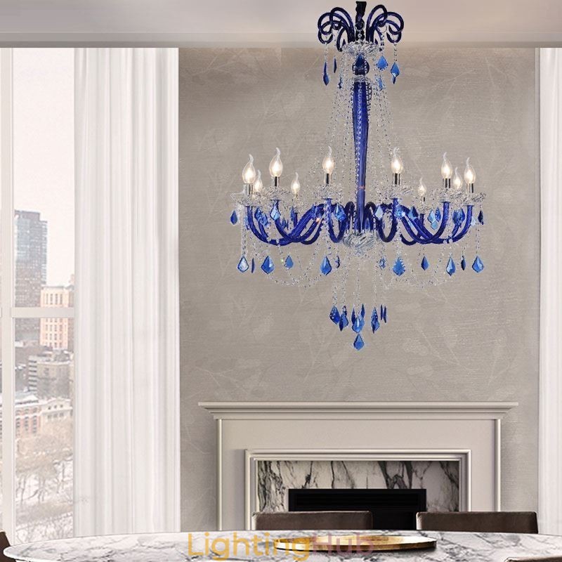 European Crystal Chandelier Elegant Pendant Light