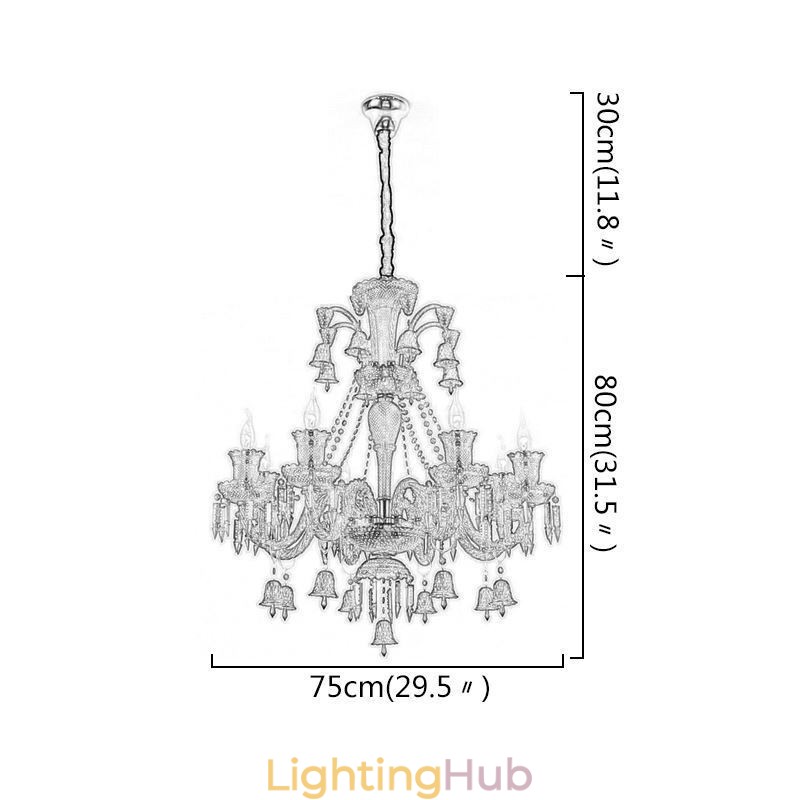 Crystal Ceiling Light European Chandelier Ring Bells Pendant Light