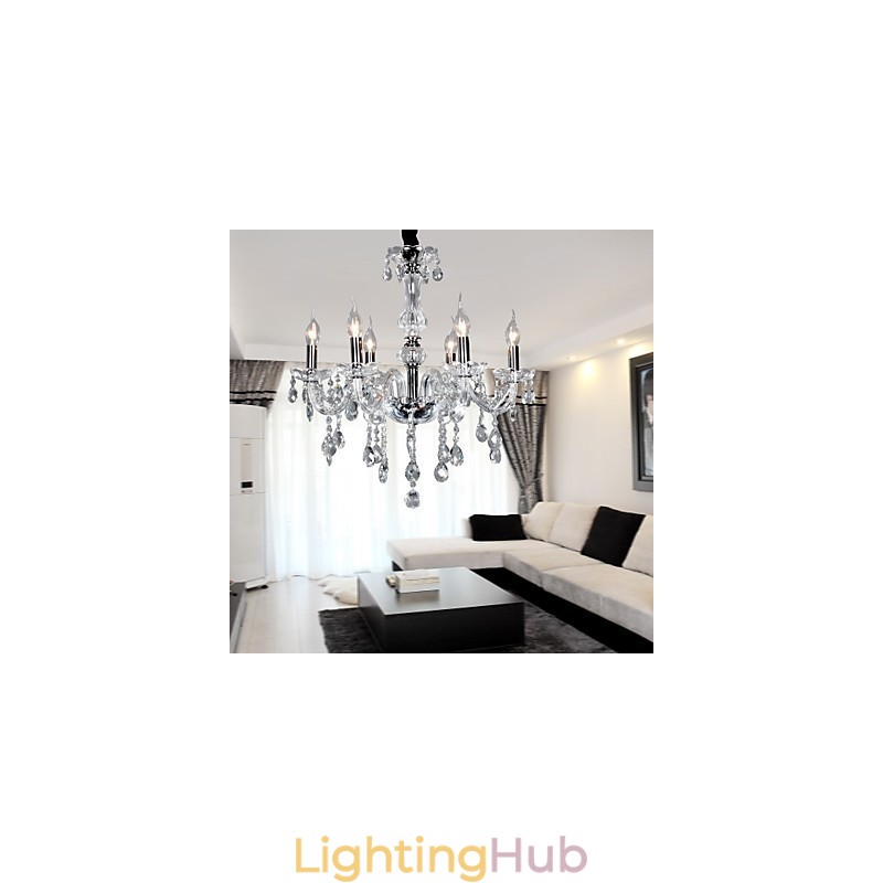 Elegant Crytal Chandelier with 6 Lights