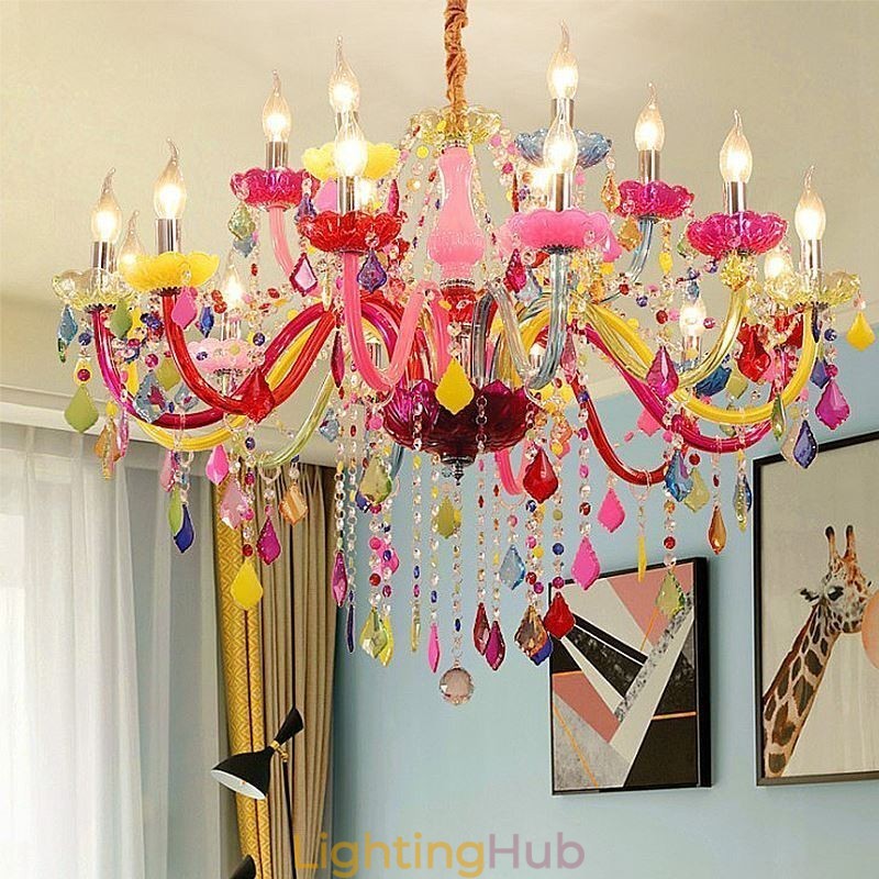 Colourful European Style Chandelier Luxury Pendant Light
