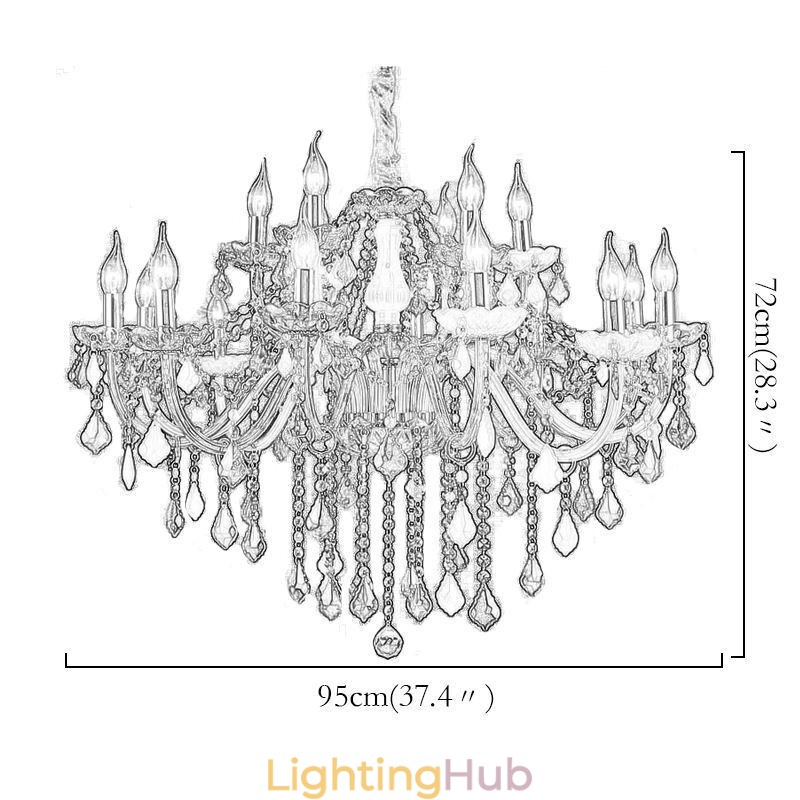 Colourful European Style Chandelier Luxury Pendant Light