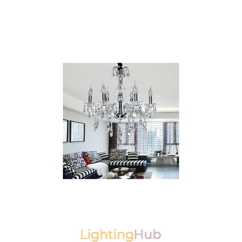 Elegant Crytal Chandelier with 6 Lights