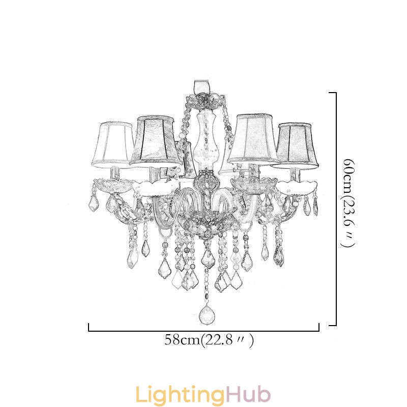 Large Colourful Crystal Chandelier European Pendant Light