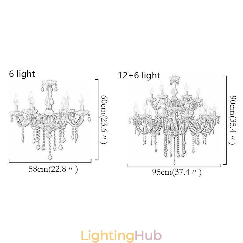 Elegant Crystal Chandelier European Large Pendant Light