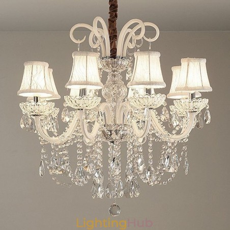 Elegant Crystal Chandelier European White Colour Pendant Light Elegant Crystal Chandelier European White Colour Pendant Light