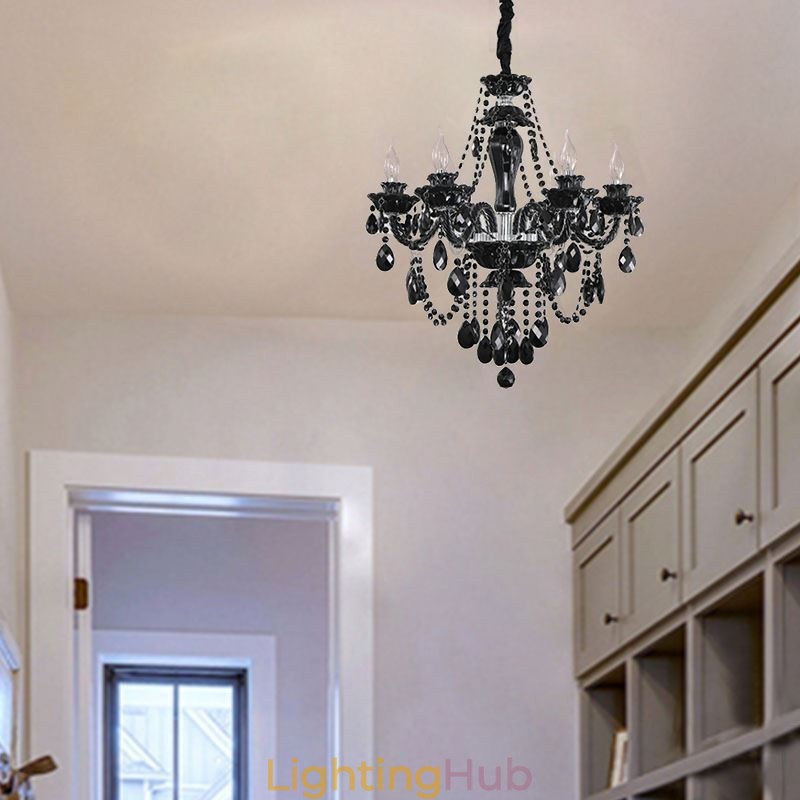 Luxury Crystal Chandelier European Black 10 Lights