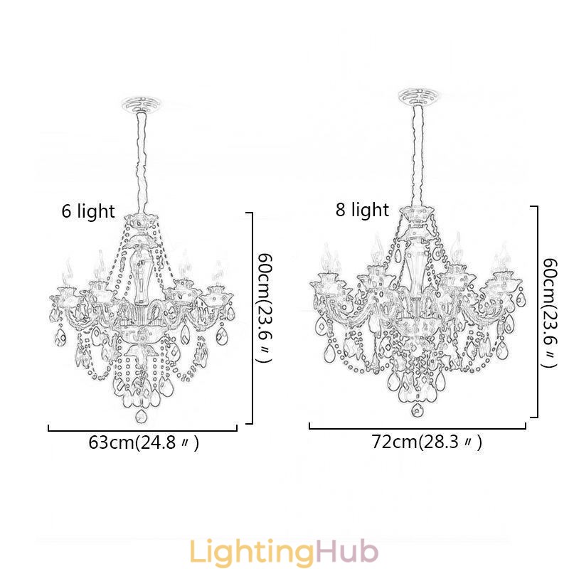 Luxury Crystal Chandelier European Black 10 Lights
