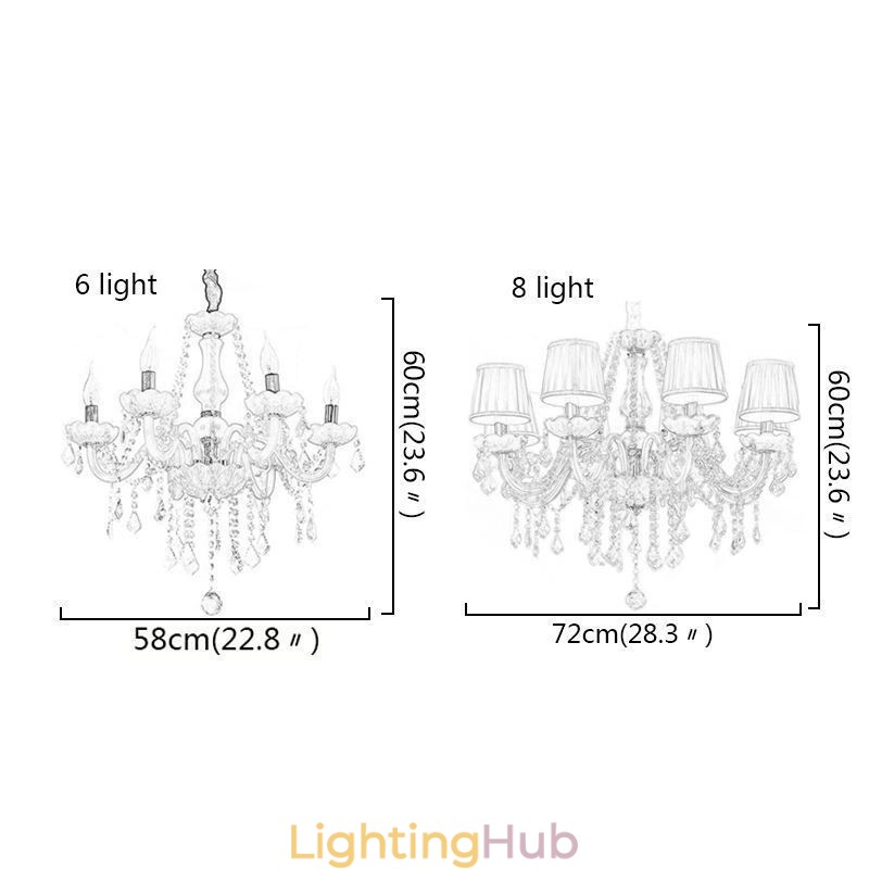 Creative Crystal Chandelier European Elegant Pendant Light