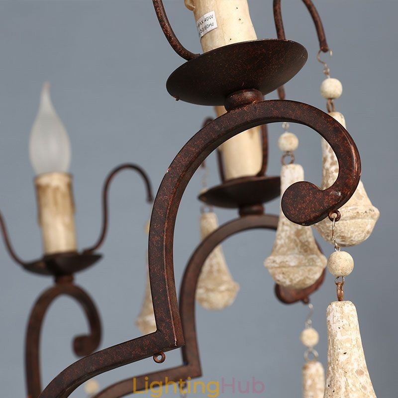 Retro Style Wood Pendant Light Elegant Chandelier