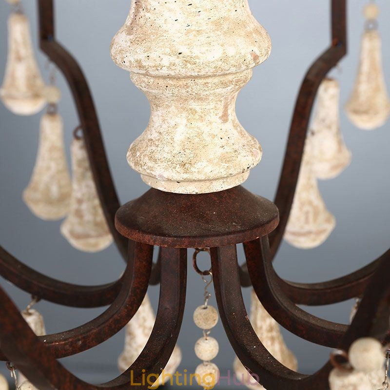 Retro Style Wood Pendant Light Elegant Chandelier