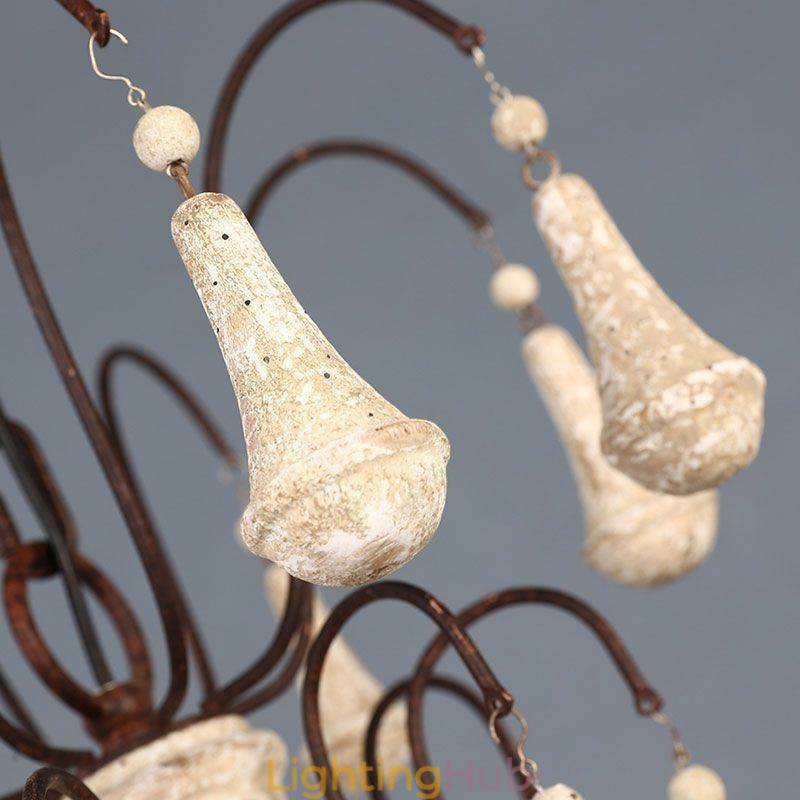 Retro Style Wood Pendant Light Elegant Chandelier