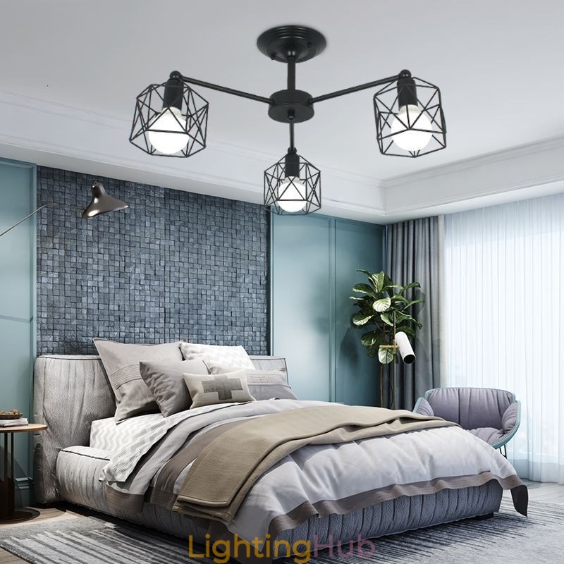 Modern Bird Cage Pendant Lamp Iron Decorative Lighting