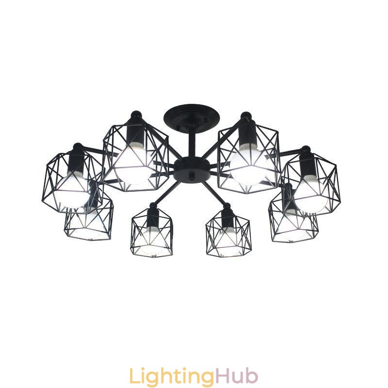 Modern Bird Cage Pendant Lamp Iron Decorative Lighting