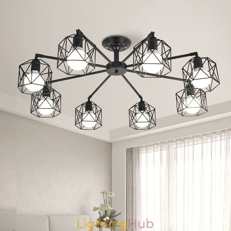 Modern Bird Cage Pendant Lamp Iron Decorative Lighting