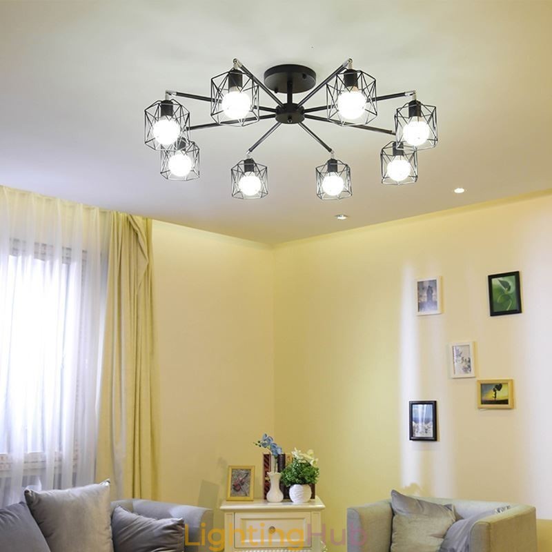 Modern Bird Cage Pendant Lamp Iron Decorative Lighting