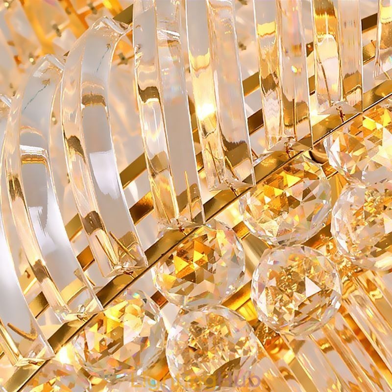 Luxury Crystal Chandelier Modern European Graceful Long Pendant Duplex Staircase