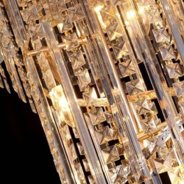 Graceful Crystal Chandelier Modern Simple Long Pendant Duplex Staircase