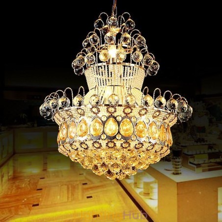 Modern Gold Empire Chandelier Simple Crystal Pendant Light Modern Gold Empire Chandelier Simple Crystal Pendant Light