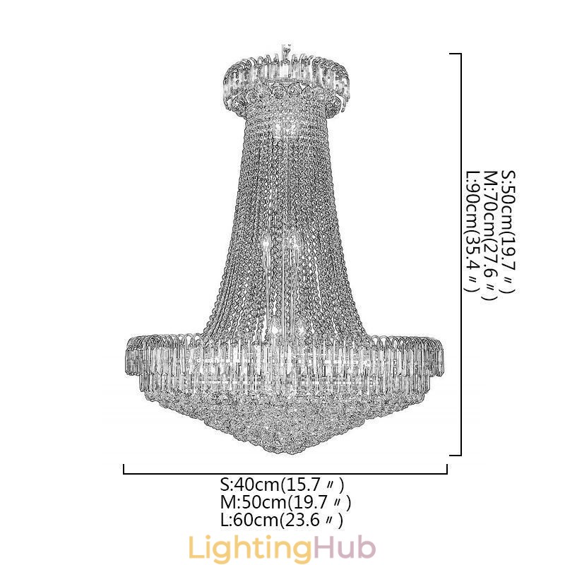 Elegant Crystal Chandelier European Pendant Light Long Hanging Chandelier Duplex Staircase
