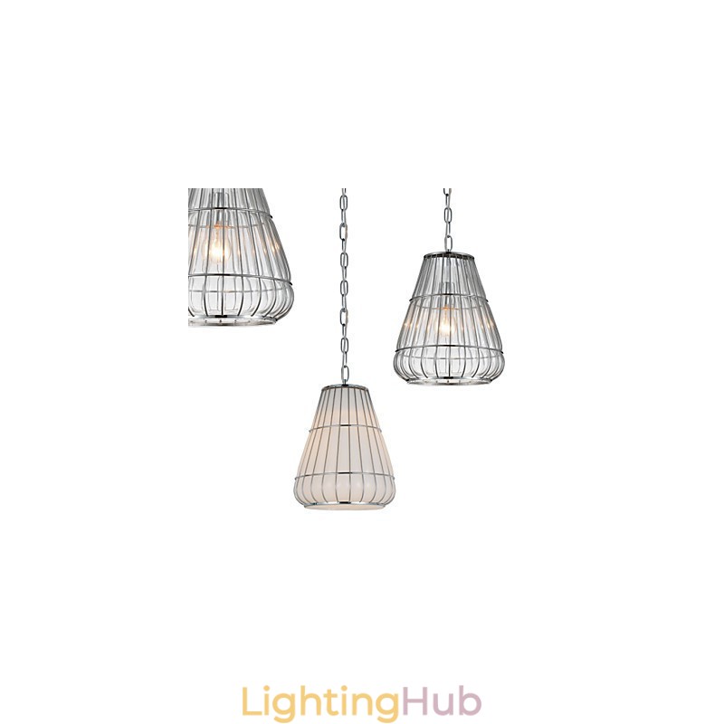 Modern Contemporary Chrome Glass Chandelier