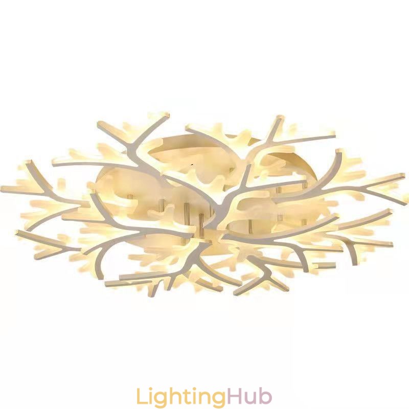 Flush Mount Modern Minimalist Antler Ceiling Light