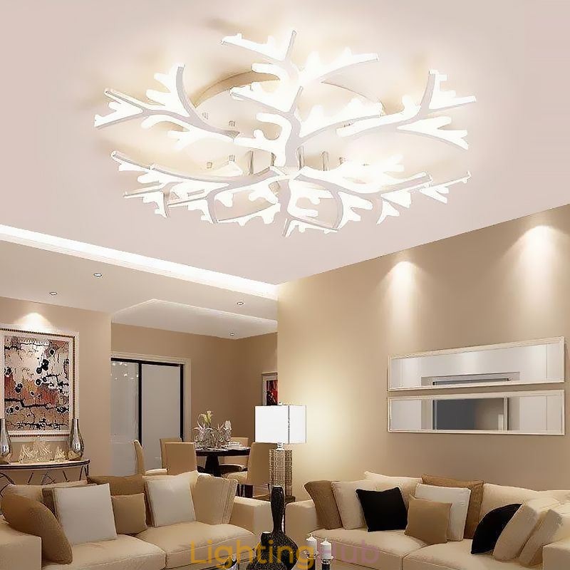 Flush Mount Modern Minimalist Antler Ceiling Light