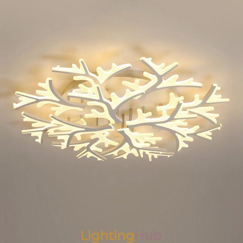 Flush Mount Modern Minimalist Antler Ceiling Light